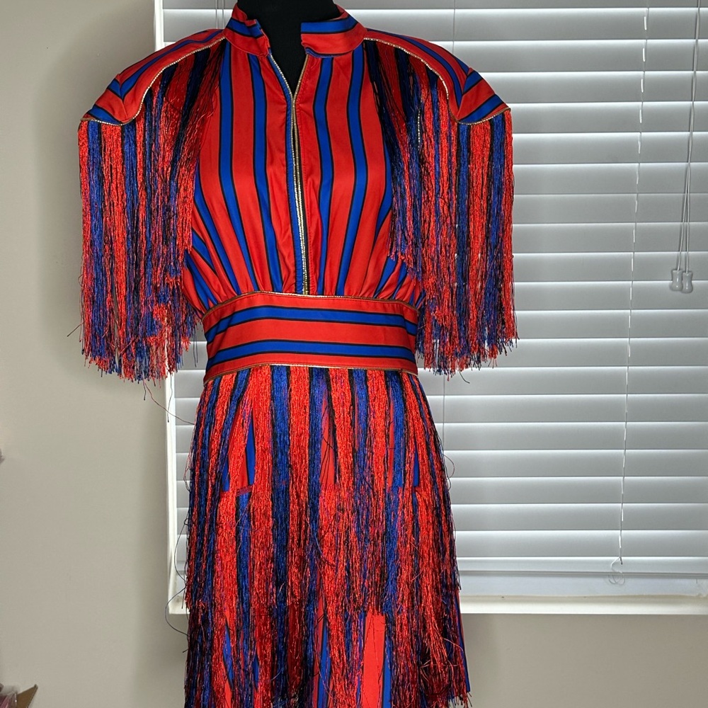 Red & Blue Party Dress